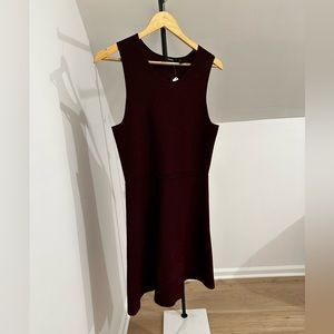 Theory Maroon and Black Dress